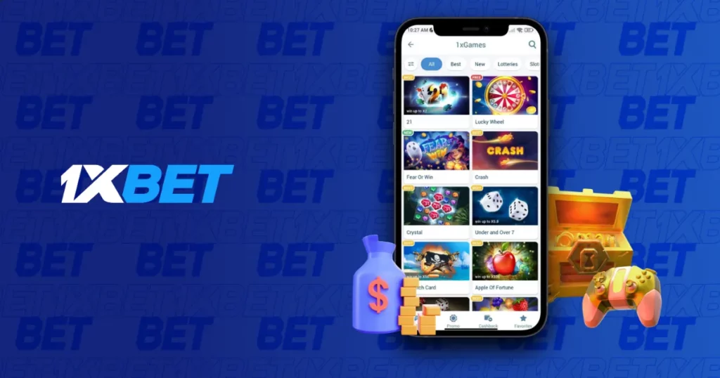1xBet Kasino Online di aplikasi seluler