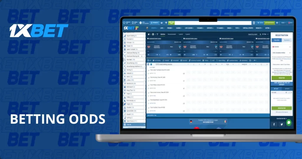Betting odds in sports betting at 1xBet Indonesia