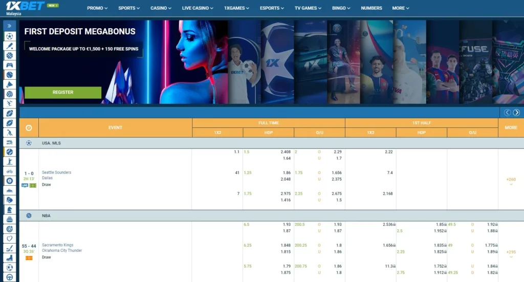 Fitur situs taruhan Olahraga 1xBet di Indonesia