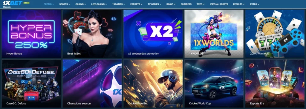 Bonus dan promosi di 1xBet Live Casino di Indonesia