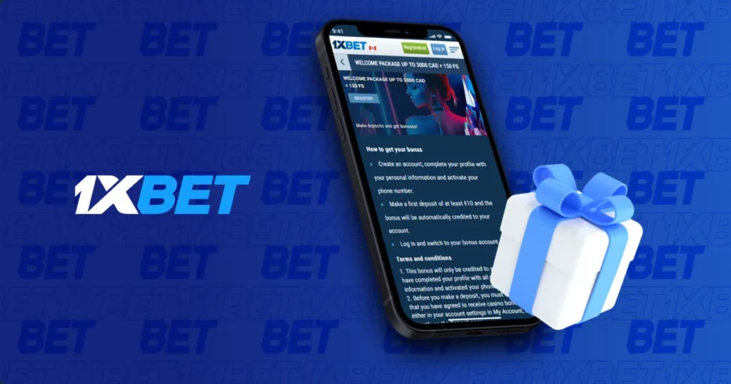 Pendaftaran dengan bonus di 1xBet Indonesia