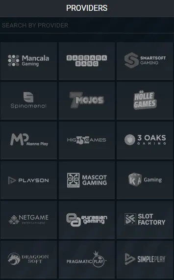 Penyedia permainan Kasino Online di 1xBet Indonesia