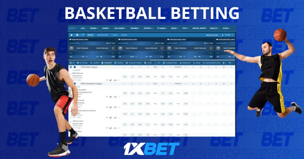 Betting on basketball at 1xBet Indonesia