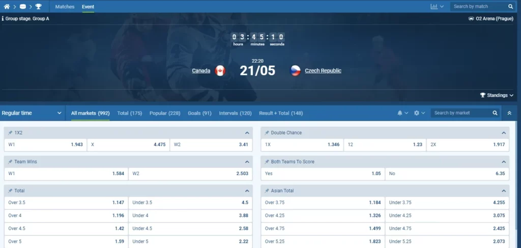 Panduan cara bertaruh pada hoki es di 1xBet